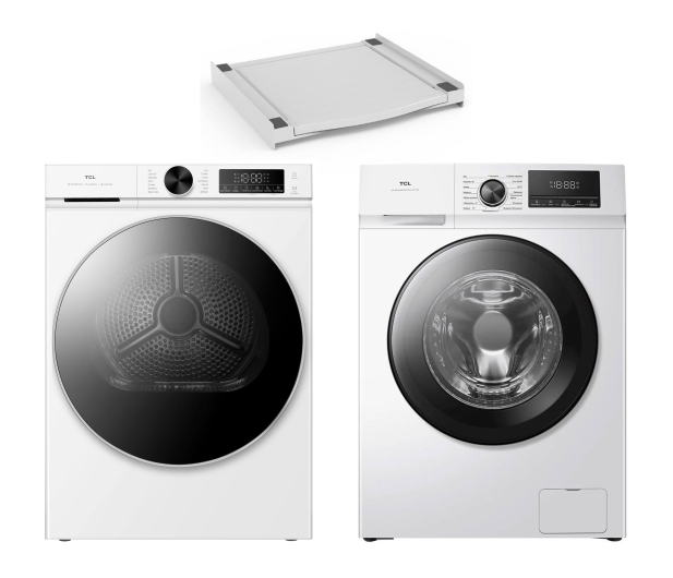 ZESTAW TCL Suszarka DP0844WE0PL+Pralka FF0924WA0PL+Łącznik MELICONI - 1570615 - zdjęcie